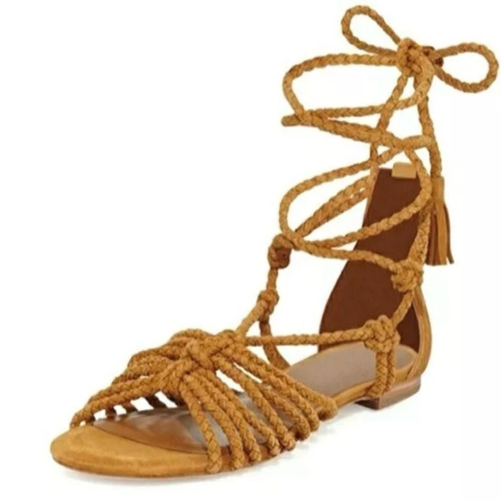 Joie Tan Gladiator Sandals with Woven Straps